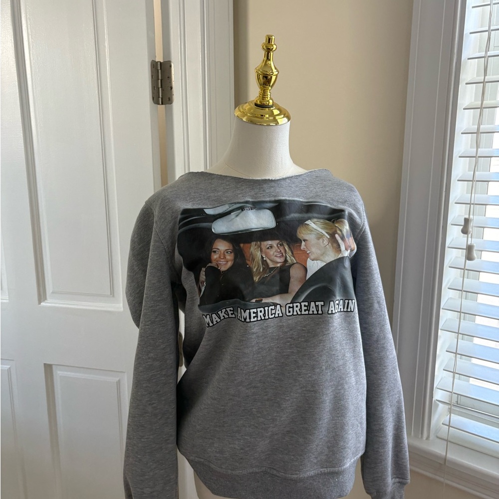Gray Women's Graphic Sweater